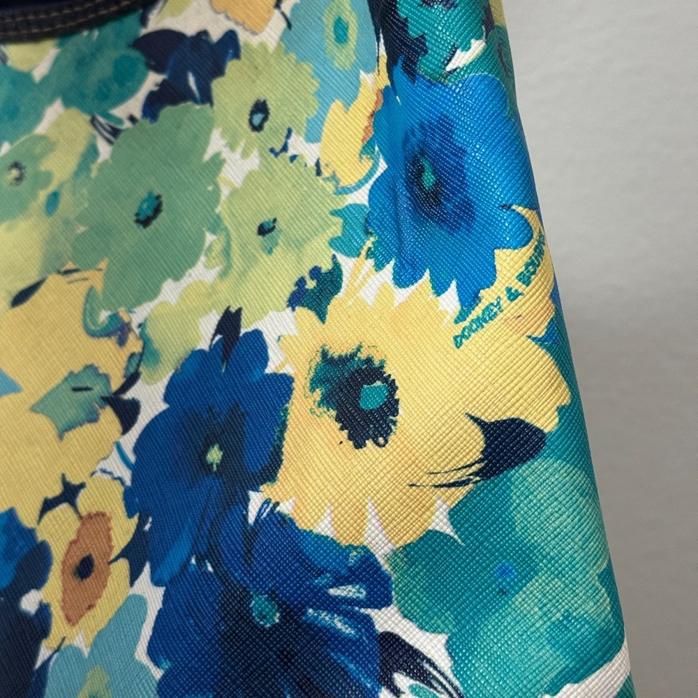 Dooney & Bourke Somerset Watercolor Floral Leather Hobo Bag Poppy Flower‎ AWL - Picture 3 of 6